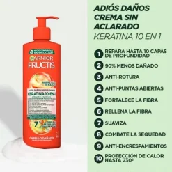 Fructis Adiós Daños Crema Sin Aclarado 10-en-1
