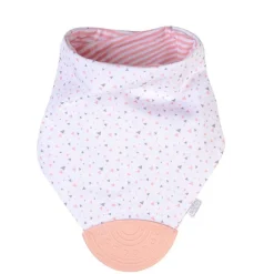 Saro Baby Bandana Reversible con Mordedor Rosa
