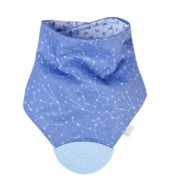 Saro Baby Bandana Reversible con Mordedor Azul