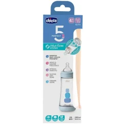 Chicco Biberón Perfect 5 Azul 4 Meses+