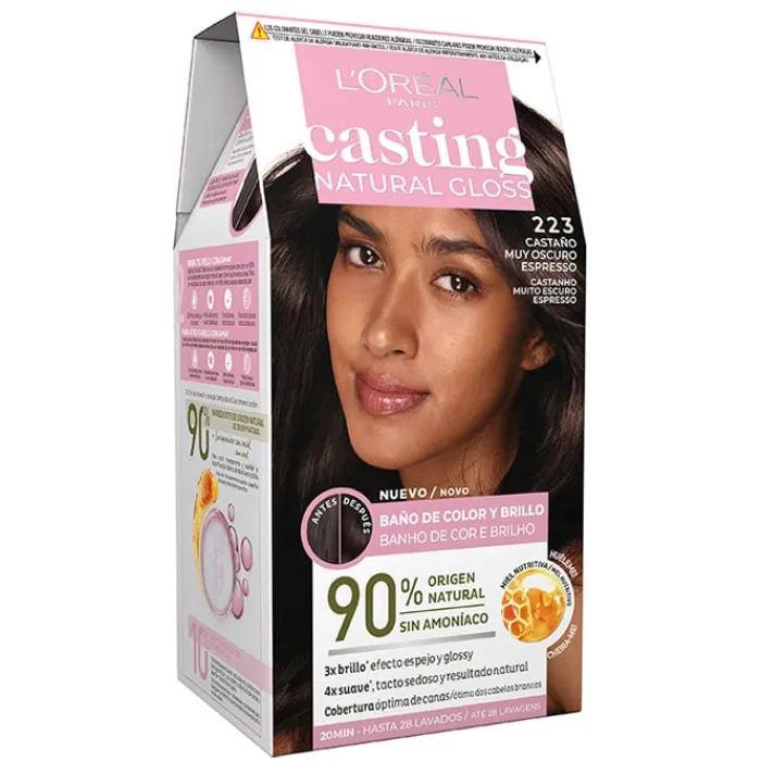 L'Oréal Casting Natural Gloss Nº 223 Castaño Muy Oscuro Espresso