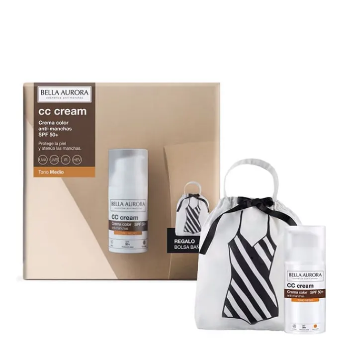 Bella Aurora CC Cream Anti-Manchas SPF50+ Tono Medio Estuche