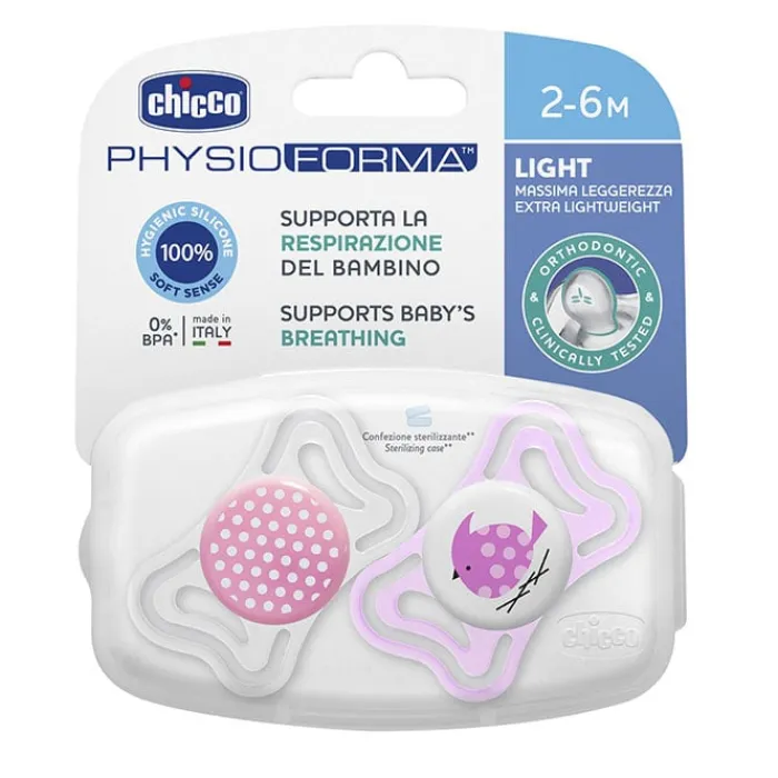 Chicco Chupete Physio Light Silicona Rosa 2-6 Meses