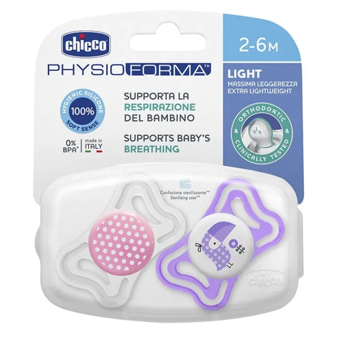 Chicco Chupete Physio Light Silicona Rosa 2-6 Meses