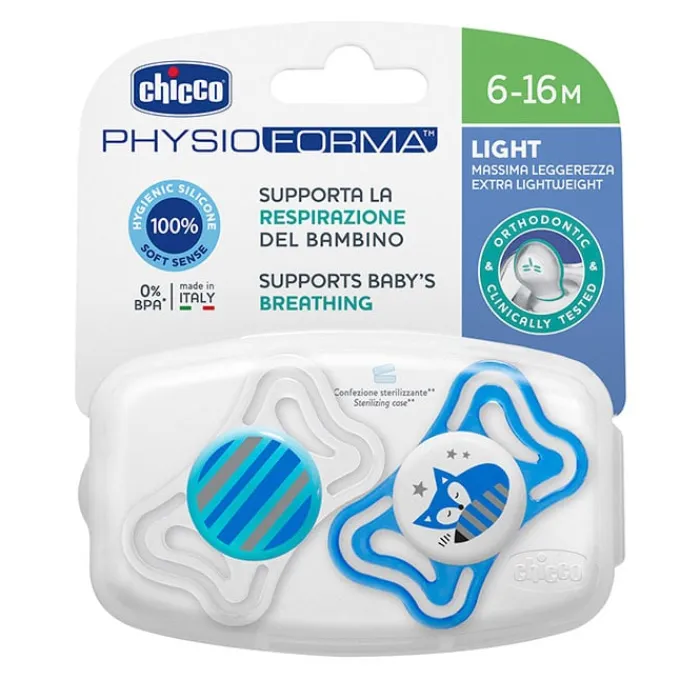 Chicco Chupete Physio Light Silicona Azul 6-16 Meses