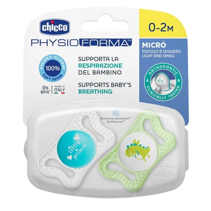 Chicco Chupete Physio Micrò Silicona Azul 0-2 Meses