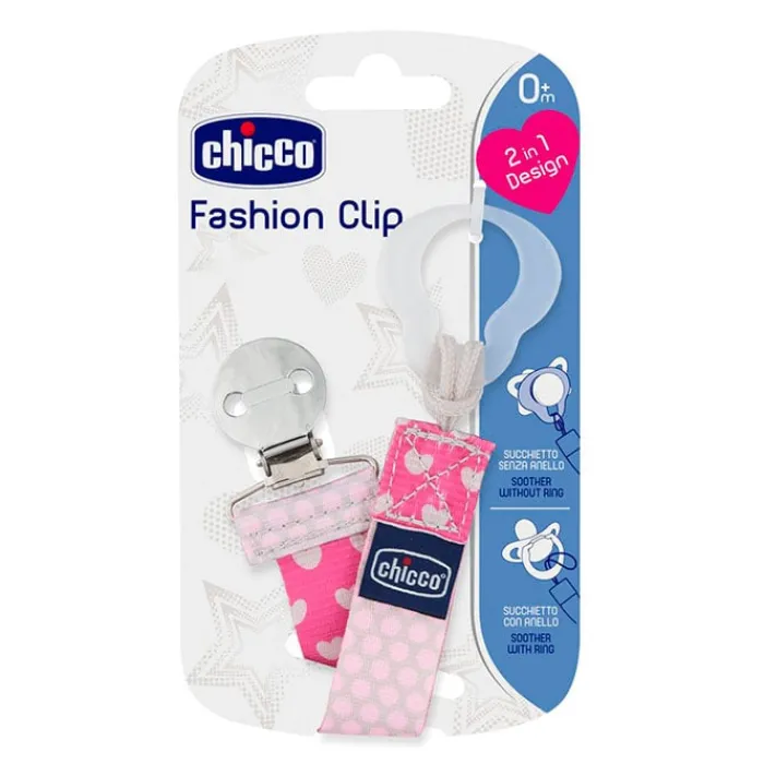 Chicco Clip Protege Chupetes Fashion Rosa 0 Meses+