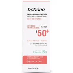 Babaria Crema Facial Multiprotección Invisible SPF50+