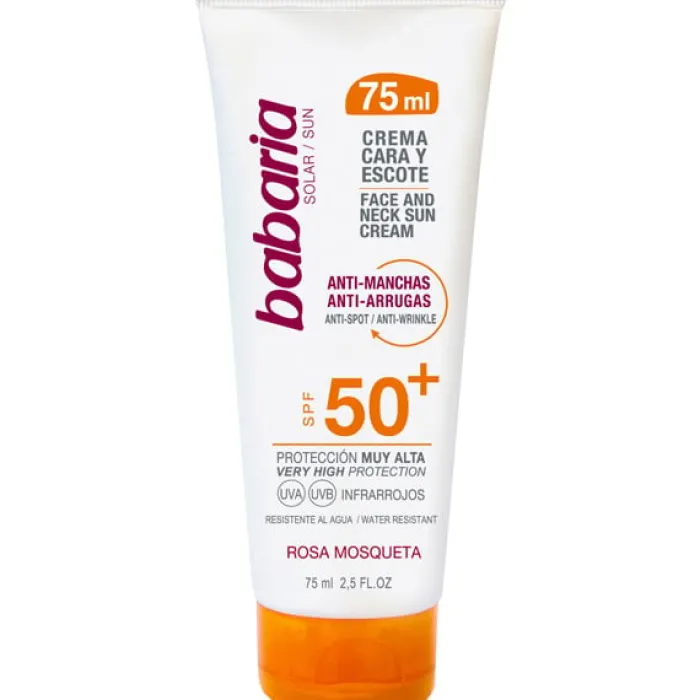 Babaria Crema Solar Cara y Escote Antimanchas SPF50+