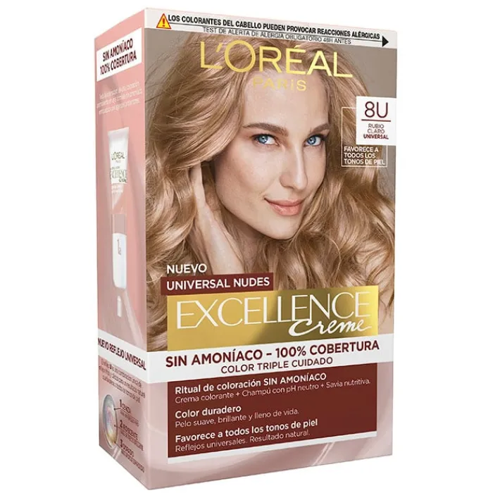 L'Oréal Excellence Universal Nudes Nº 8U Rubio Claro