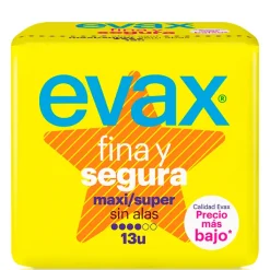 Evax FINA y SEGURA Compresa Super Maxi