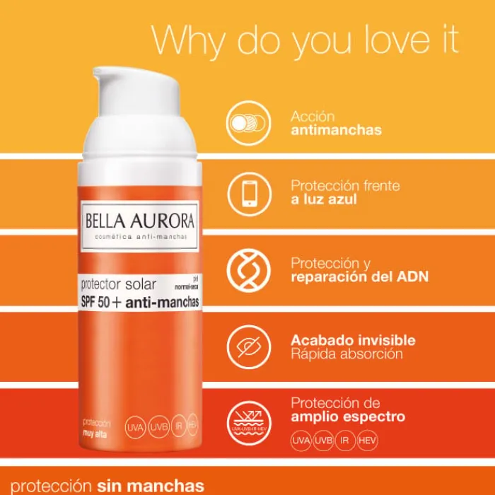 Bella Aurora Fluido Solar Anti-Manchas SPF50+