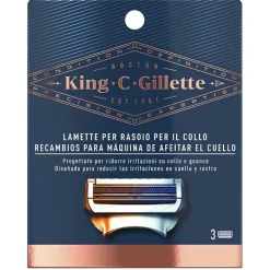 Hombre Gillette KING C. Maquinilla de Cuello Recambios