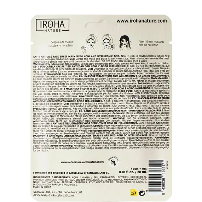 Iroha Nature Mascarilla Antiedad con Noni