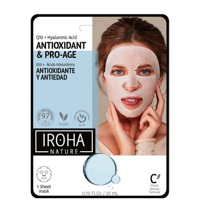 Iroha Nature Mascarilla Antioxidante y Antiedad Q10