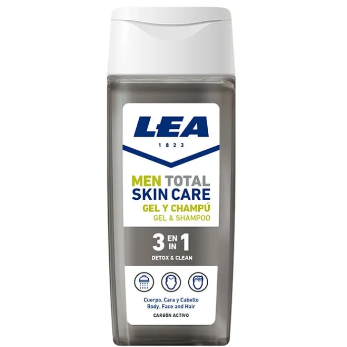 Hombre Lea Men Total Skin Care Gel-Champú Detox & Cn