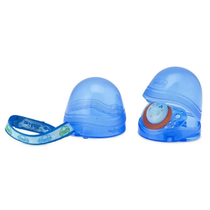 Chicco Portachupetes Doble Azul