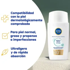 NIVEA Protección Facial Fluido Diario Invisible SPF50+