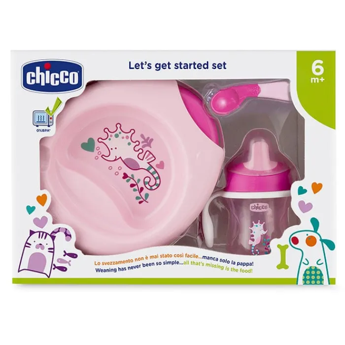 Chicco Set de Comida Rosa 6 Meses+