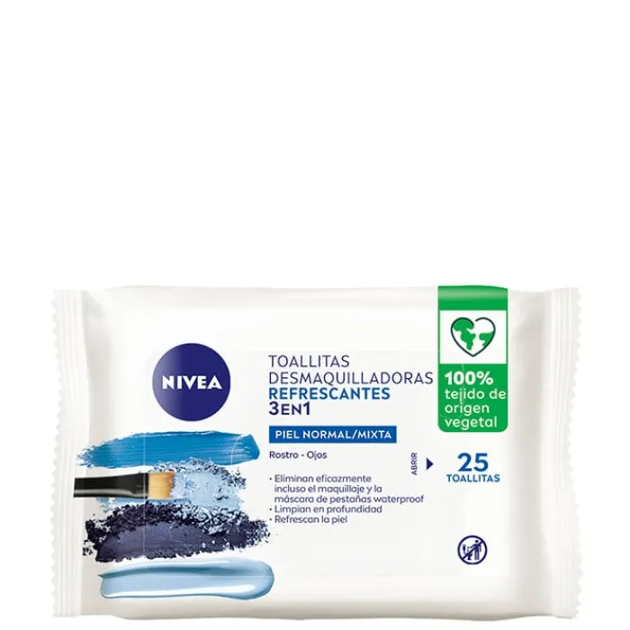 NIVEA Toallitas Desmaquilladoras Refrescantes 3 en 1
