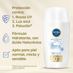 NIVEA Triple Protección Facial SPF50+