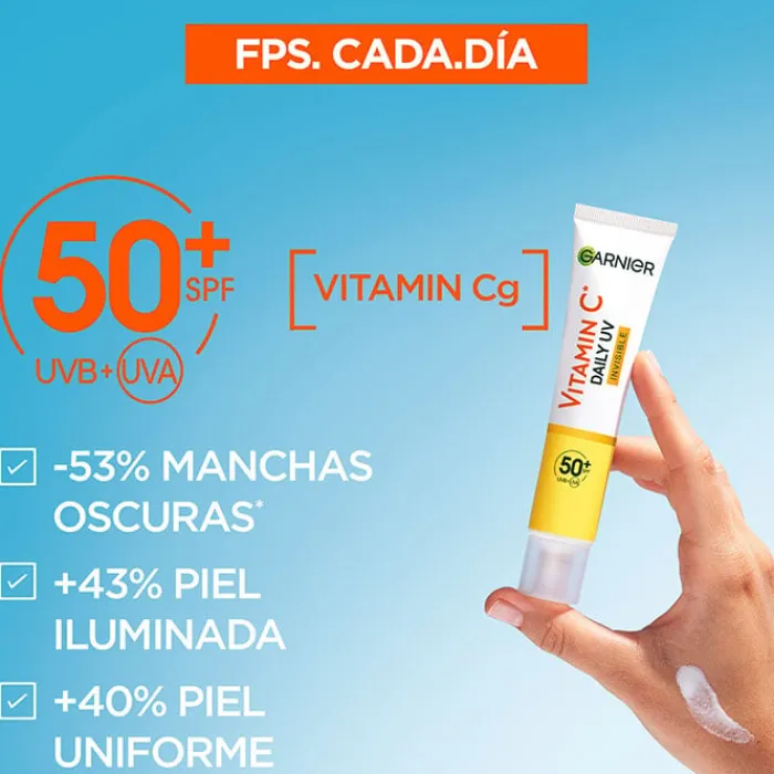 Hombre Garnier Vitamina C Fluido Antimanchas Anti-UV Invisible SPF50+
