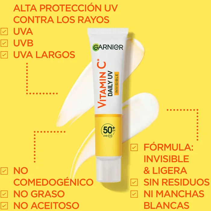 Hombre Garnier Vitamina C Fluido Antimanchas Anti-UV Invisible SPF50+