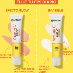 Hombre Garnier Vitamina C Fluido Antimanchas Anti-UV Glow SPF50+