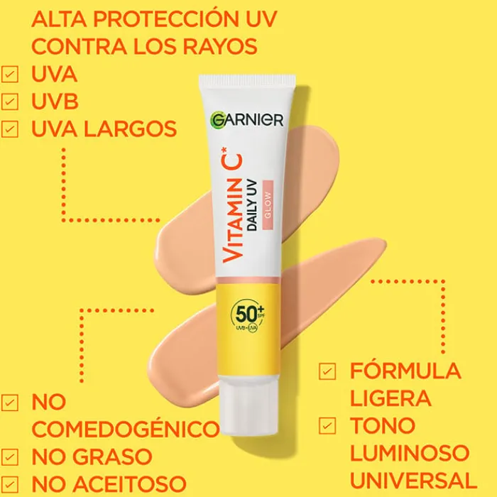 Hombre Garnier Vitamina C Fluido Antimanchas Anti-UV Glow SPF50+